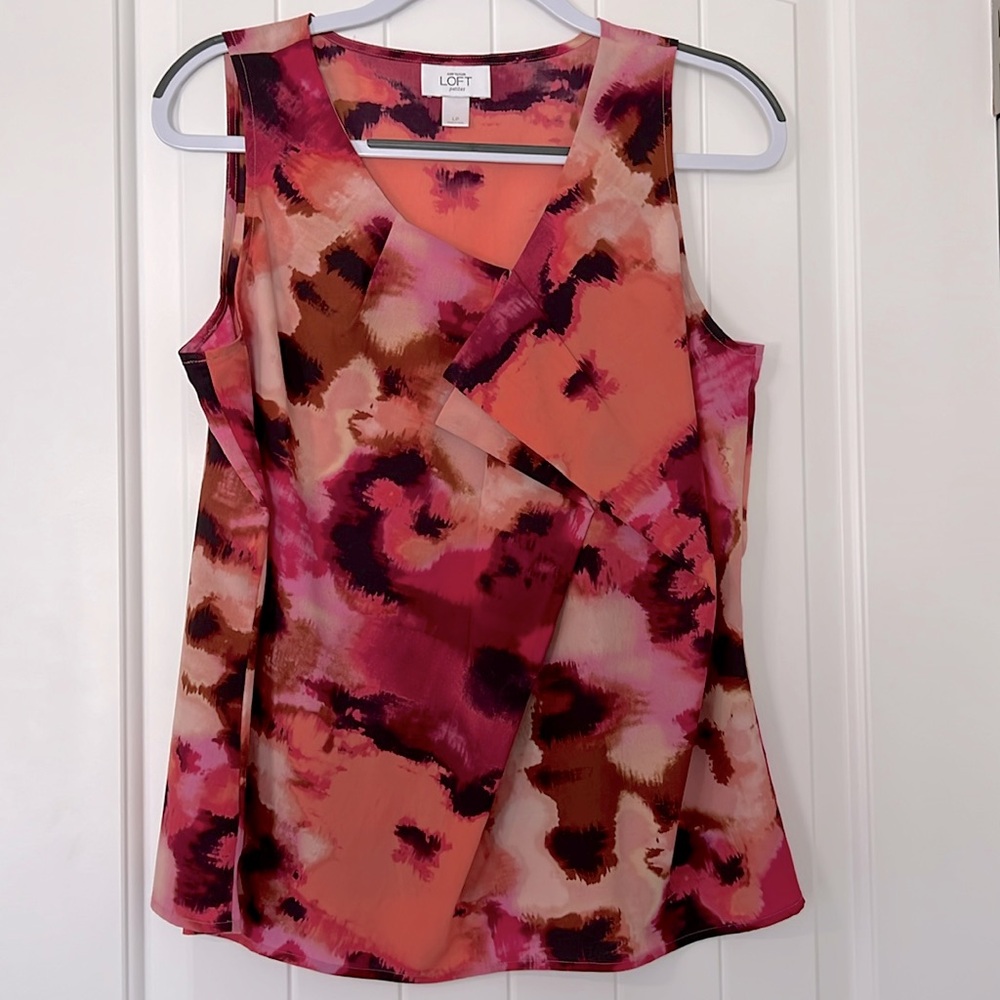 LOFT Sz LP, sleeveless, career, office, job, casual, business top, architectural
